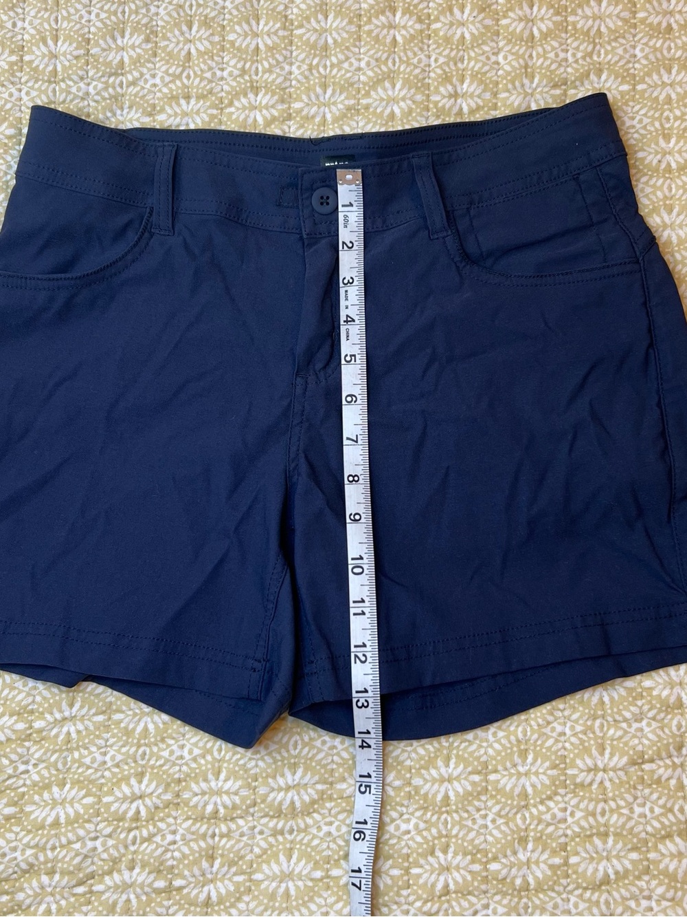 Prana Navy Blue Women's Active Bermuda Shorts - Picture 2 of 5